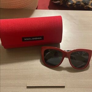 Dolce & Gabbana Bold Red Sunglasses